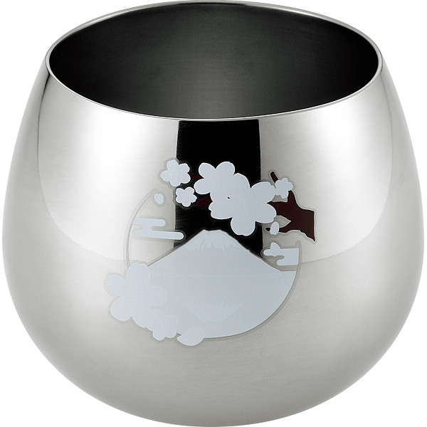 燕熟の技　感温スイングタンブラー桜に富士