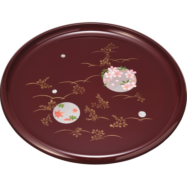紀州塗　円華　１０寸　信貴丸盆
