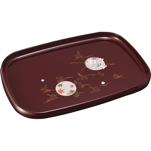 紀州塗　円華　１３寸　信貴長手盆