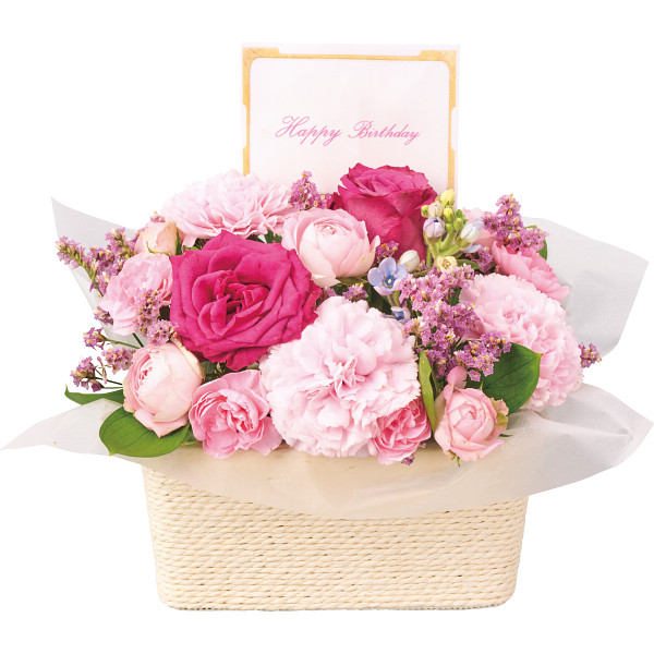 バースデーフラワー（生花アレンジ）エレガントラベンダー