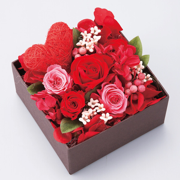 ボックスフラワーアレンジメント（ミッキー＆ミニー）