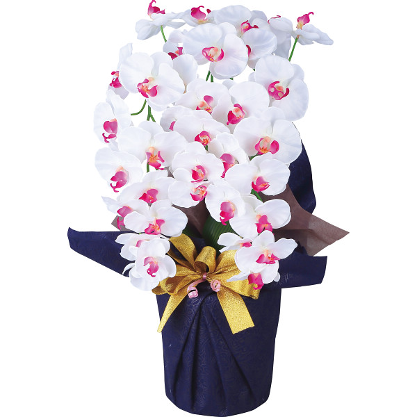 アーティフィシャルフラワー　大輪　３本立ち胡蝶蘭ホワイトビューティー