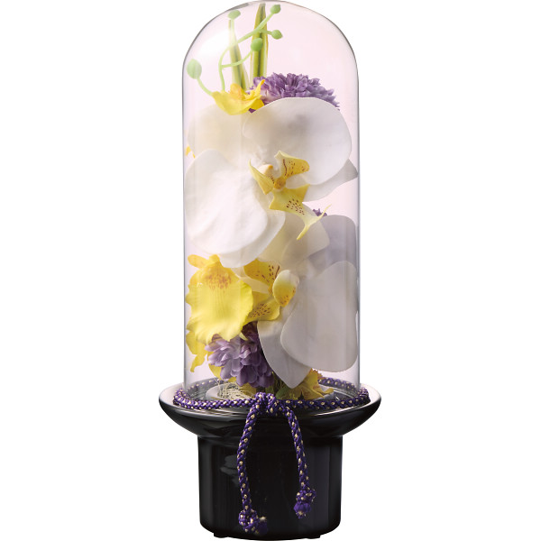 プリマ ガラスドームの供花 胡蝶蘭（造花）
