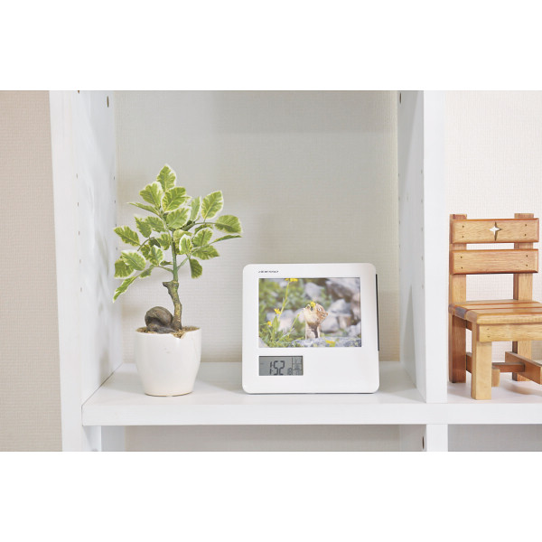 アデッソ　フォトフレーム電波時計