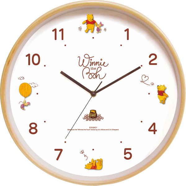 ディズニー ウッドパーツクロックくまのプーさん