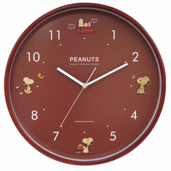 ピーナッツ　ウッドパーツクロック壁掛け時計