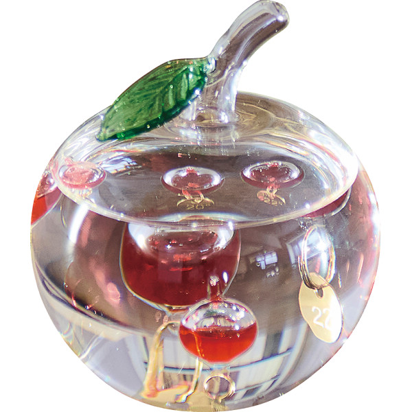 ガラスフロート温度計　りんご