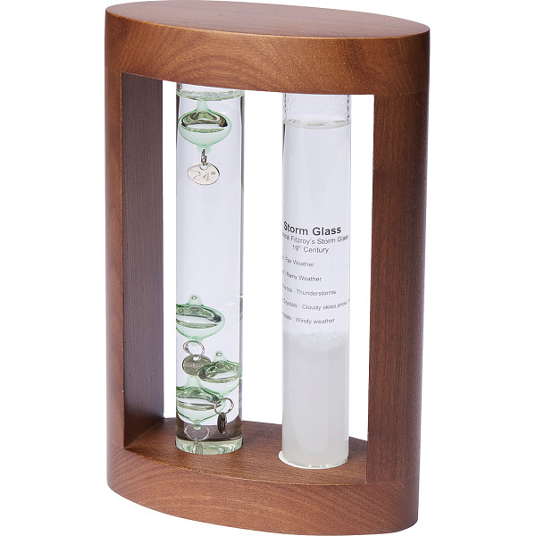 温度計＆ストームグラス　グリーン