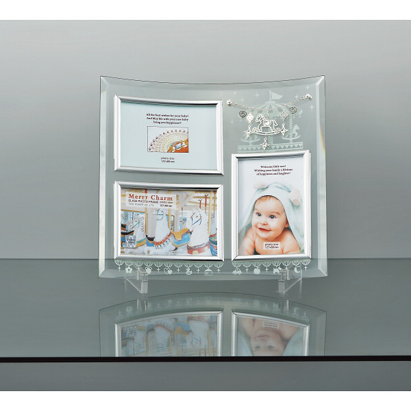 メリーチャーム ガラスフォトフレーム ３窓