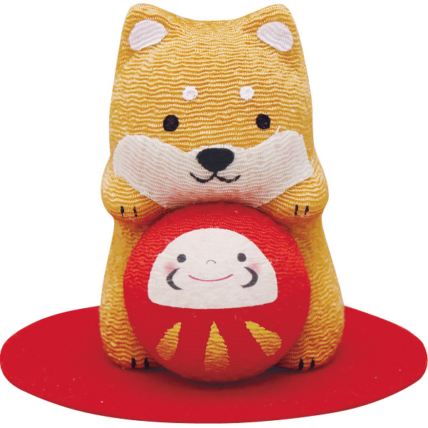 リュウコドウ　福かかえ鈴　だるま柴犬