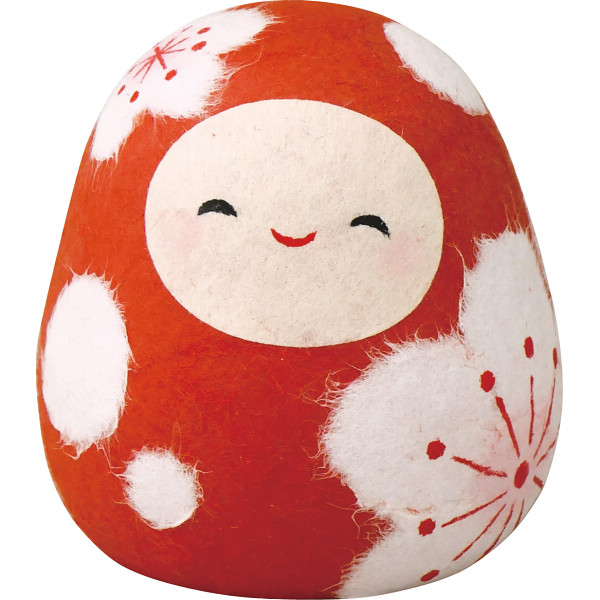 リュウコドウ　ちぎり和紙花笑みだるま赤