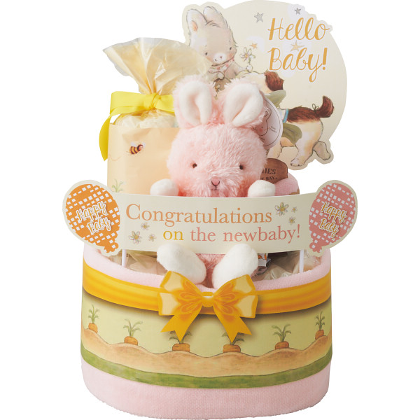 バニーズバイザベイおむつケーキ２段ピンク