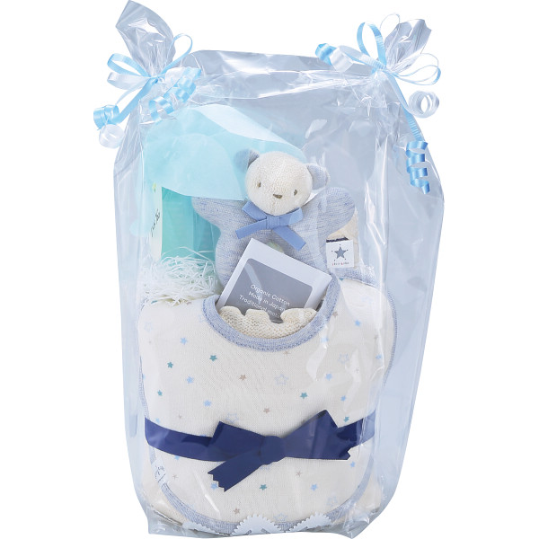 おむつケーキ（コンペイトウプリント）ブルー