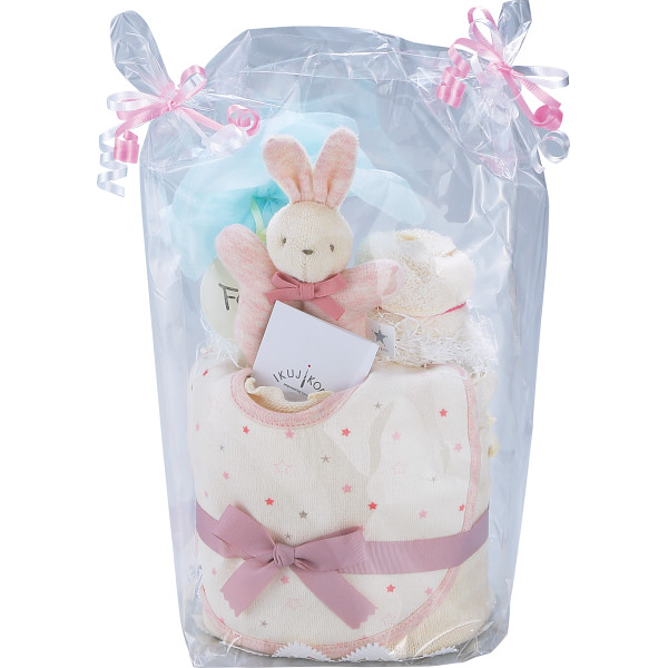 おむつケーキ（コンペイトウプリント）ピンク