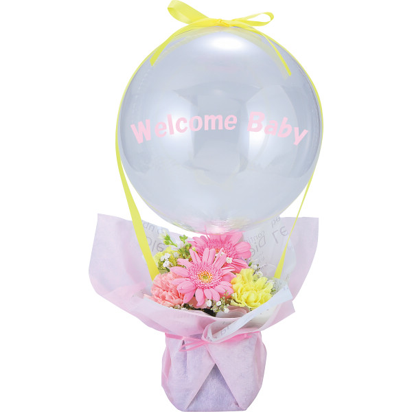 フラワー×バルーンアレンジ　ウェルカムベビー