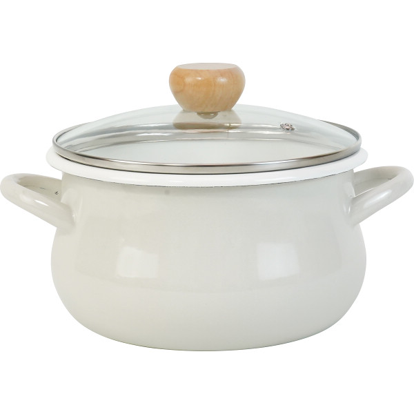 ストクック　ＩＨホーローポット（２０ｃｍ）グレー