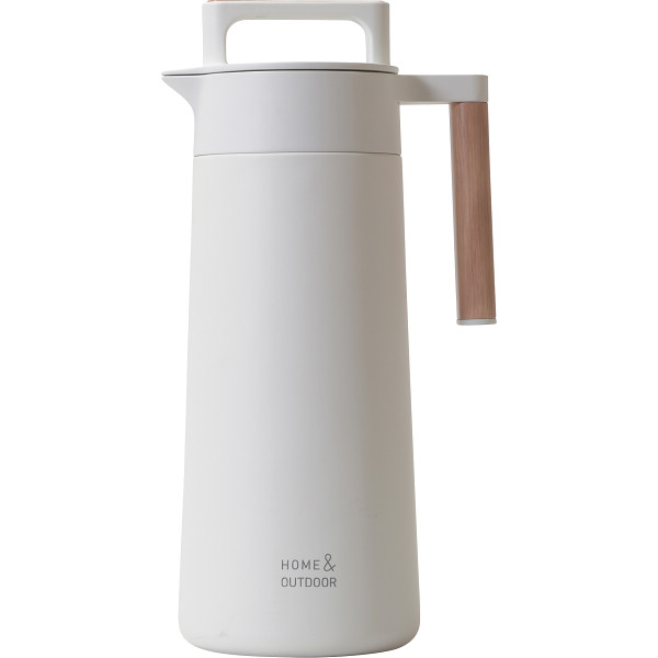 外でも使える全真空テーブルポット（１．１Ｌ）ホワイト