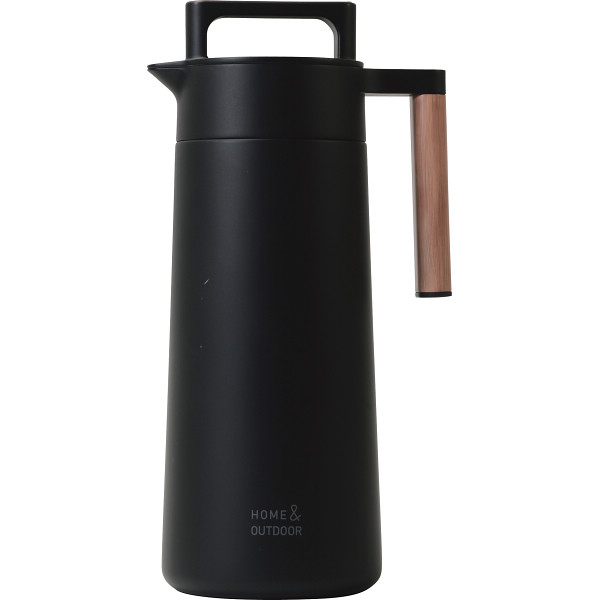 外でも使える全真空テーブルポット（１．１Ｌ）ブラック