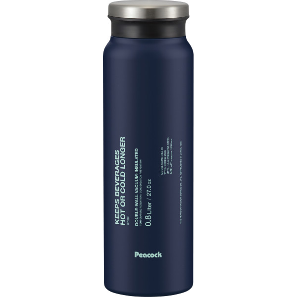 ピーコック　ステンレスボトルスクリューマグタイプ（８００ｍｌ）ダークネイビー