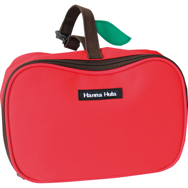 ハンナフラ　りんごマルチポーチ（おむつポーチ）アップルレッド