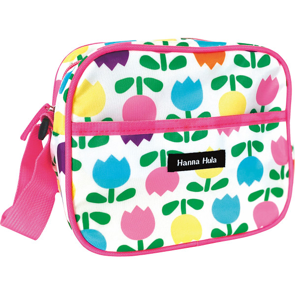 ハンナフラ　キッズ　ショルダーバッグホワイトチューリップ