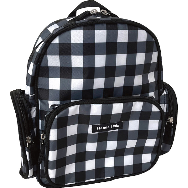 ハンナフラ　キッズ　リュックサックギンガムブラック