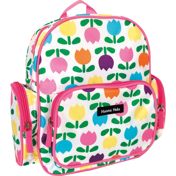 ハンナフラ　キッズ　リュックサックホワイトチューリップ