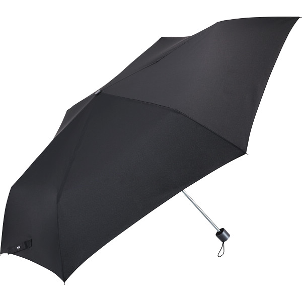 ウォーターフロント　キューダス（Ｒ）ビッグサイズ折りたたみ傘６３ｃｍブラック