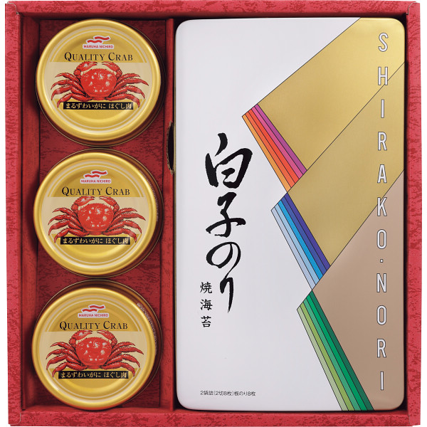 白子のり　のり・かに缶詰合せ