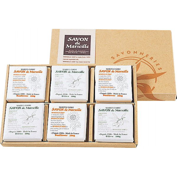サボンドマルセイユ　マルセイユ無香料ギフトセット　６個入