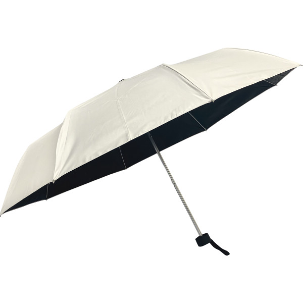 遮光軽量　晴雨兼用　耐風（５５ｃｍ）折畳み傘アイボリー