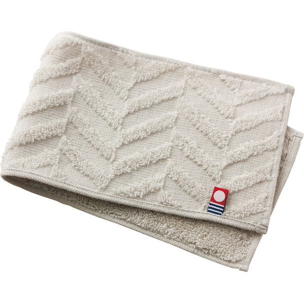 超無撚糸　やわらかくて干しやすいハンカチ１００ｍｍミストグレー