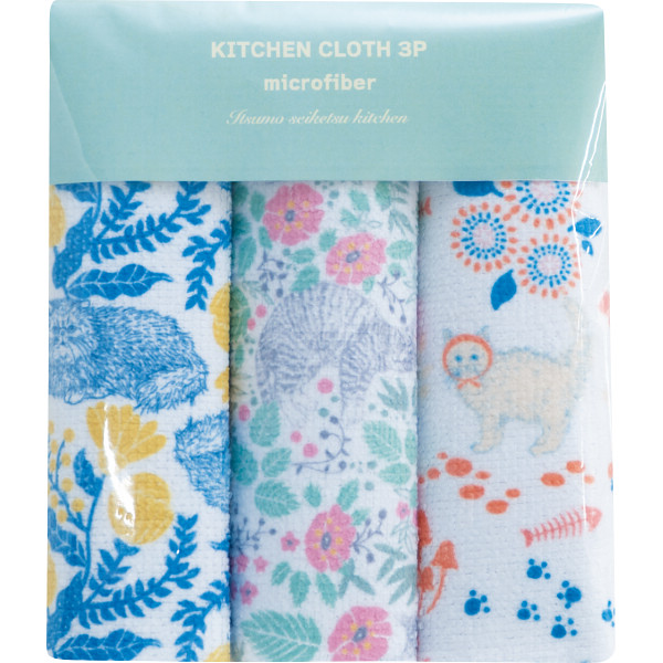 キッチンクロス３枚セットキャット