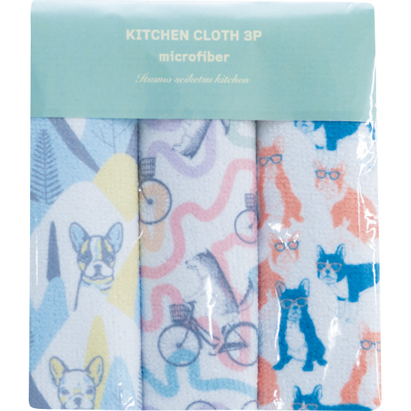 キッチンクロス３枚セットドッグ