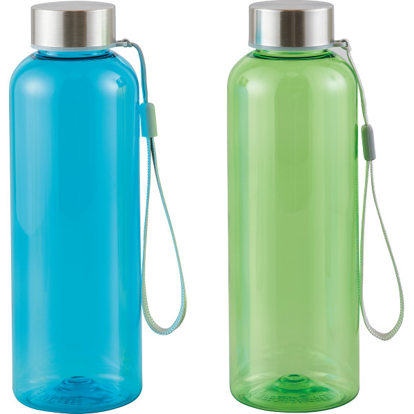 再生樹脂でできたクリアボトル（５００ｍｌ）