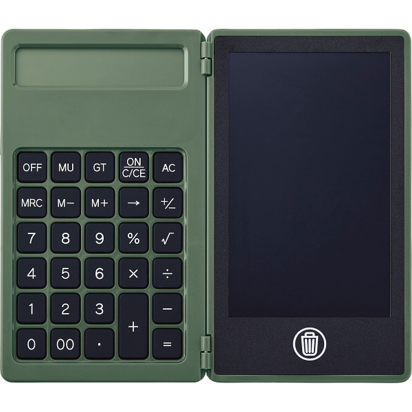 電卓付き電子メモ（４．４インチ）オリーブ