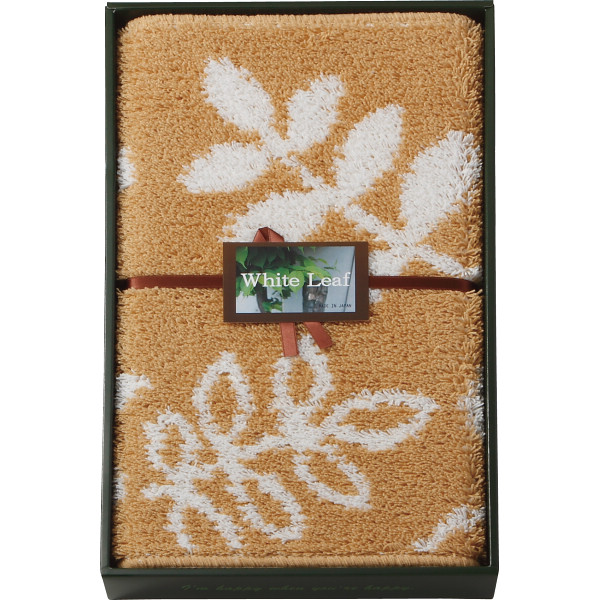 ホワイトリーフ バスマットベージュ