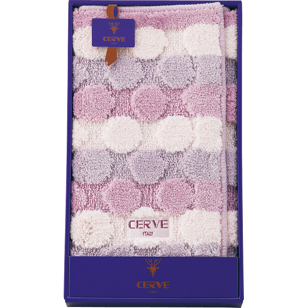 チェルベ ドットバスマットパープル