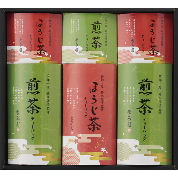 茶師十段鈴木敬済監修　煎茶・ほうじ茶ティーバッグ詰合せ