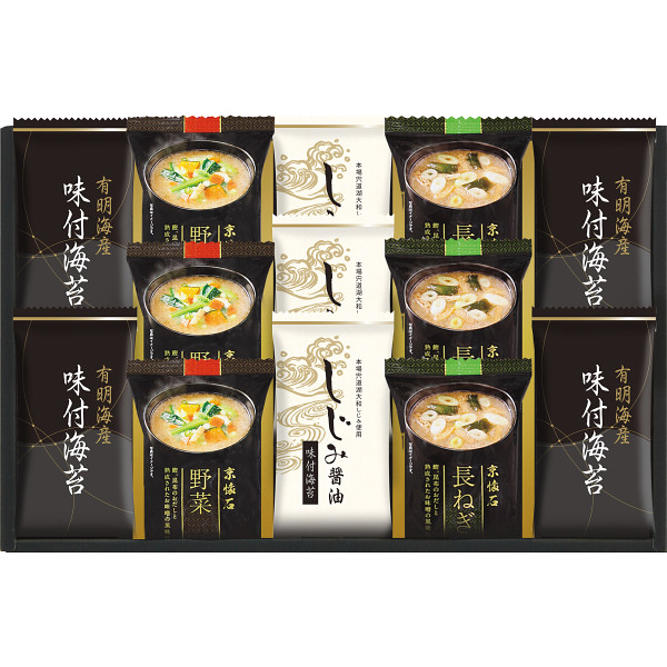 マルコメ　フリーズドライみそ汁＆有明海産味付海苔セット
