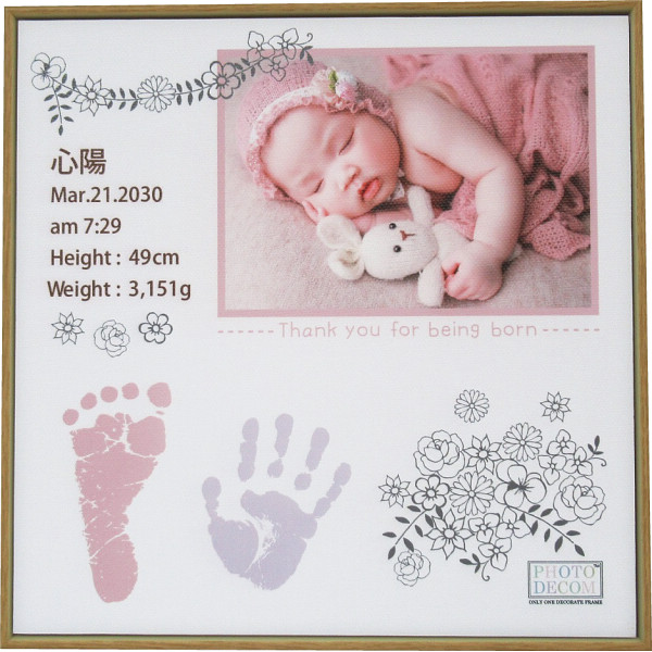 フォトデコムマカロンカラーキャンバス手形足形（お仕立券）