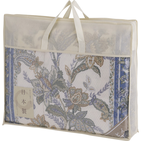 日本製 ダウン８５％入ダウンケットブルー